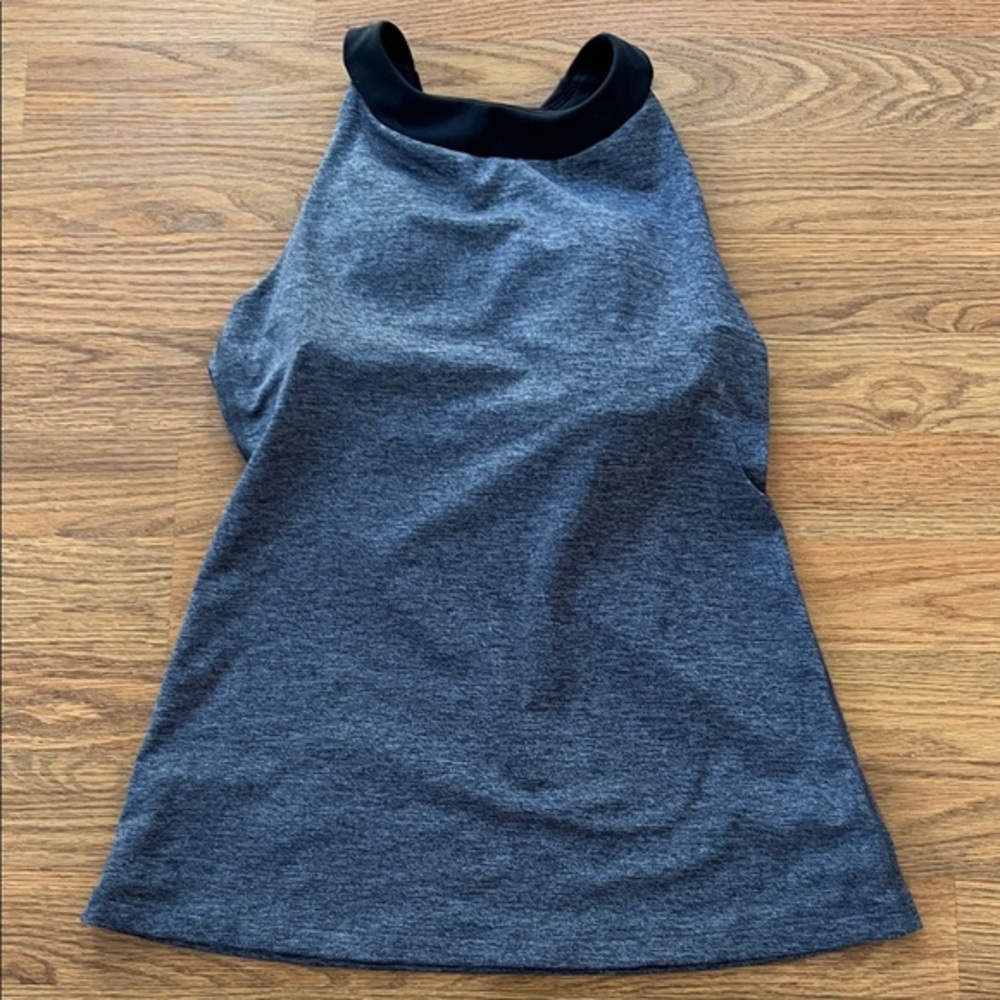 Lucy Heather Gray and Black Tank Top
